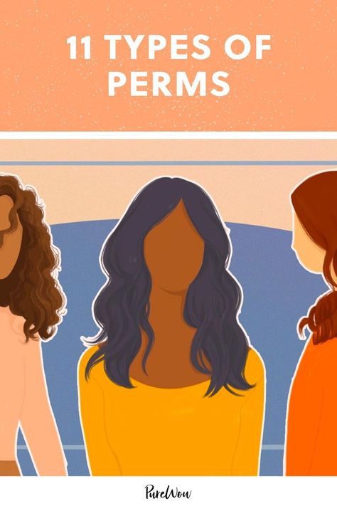 Here’s a guide to the 11 types of perms, so you can find the best one for your hair. Different Types Of Perms, Types Of Perms, Beach Wave Perm, Loose Wave Perm, Curls For Medium Length Hair, Body Wave Perm, Curly Perm, Spiral Perm, Digital Perm