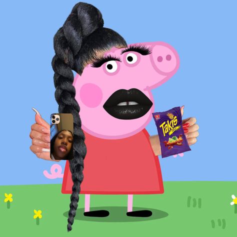 Baddie Peppa, Peppa Pig Pictures, Peppa Pig Memes, Peppa Pig Funny, Peppa Pig Wallpaper, Dora Funny, Barbie Funny, Pig Pictures, Funny Pix