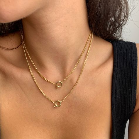 Rich Necklace, Gold Inspo, Loop Necklace, Fun Clothes, Sassy Girl, Jewel Necklace, Dope Jewelry, Jewelry Lookbook, Trendy Necklaces