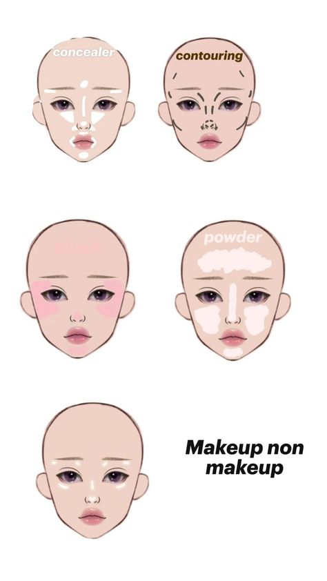 Face Charts, Makeup Tutorials Step By Step, Makeup Routine Guide, Asian Makeup Tutorials, Korean Makeup Tips, Gyaru Makeup, Make Up Tutorials, Learn Makeup, Simple Makeup Tips