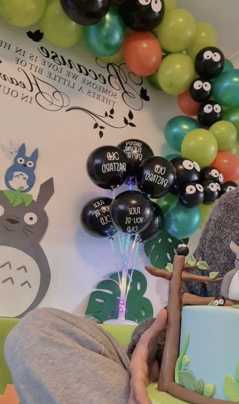 Ghibli Theme Birthday, Gibli Studio Party, Studio Ghibli Gender Reveal, Totoro Decorations Party, Studio Ghibli First Birthday, Gibli Studio Birthday Party, Studio Ghibli Birthday Party Decor, Studio Ghibli Birthday Party Ideas, Studio Ghibli Decorations Party