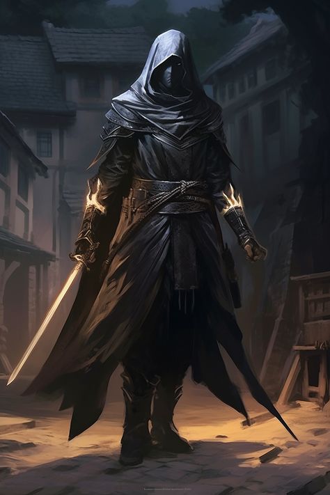 Fantasy, rogue, d&d, shadows, magic sword and bracers. Way Of The Shadow Monk Dnd, D&d Elf Rogue, Rogue Pose Reference Male, Shadow Assassin Fantasy Art, Changeling Rogue Male, Male Assassin Art, Shadow Swordsman, Shadow Monk Dnd, Assassin Character Design Male