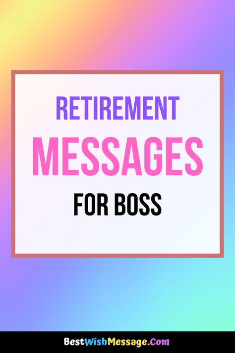 Send your boss off in style with these heartfelt retirement wishes! 🌟💐 Show gratitude for their leadership with these inspiring messages. #BossRetirement #FarewellMessage #RetirementQuotes #ThankYouBoss Farewell Speech For Boss, Retirement Wishes For Coworker, Funny Retirement Wishes, Goodbye Wishes, Retirement Sentiments, Message For Boss, Retirement Messages, Goodbye Message, Thank You Boss