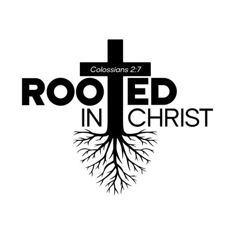 Check out this awesome 'Rooted+In+Christ+Tree+And+Cross+Colossians+2%3A7+Design' design on @TeePublic! Rooted In Christ Shirt, Dtf Shirts, Jesus Apparel, Christian Typography, Catholic Schools Week, Cross Coloring Page, Rooted In Christ, Church Leadership, Cross Tree