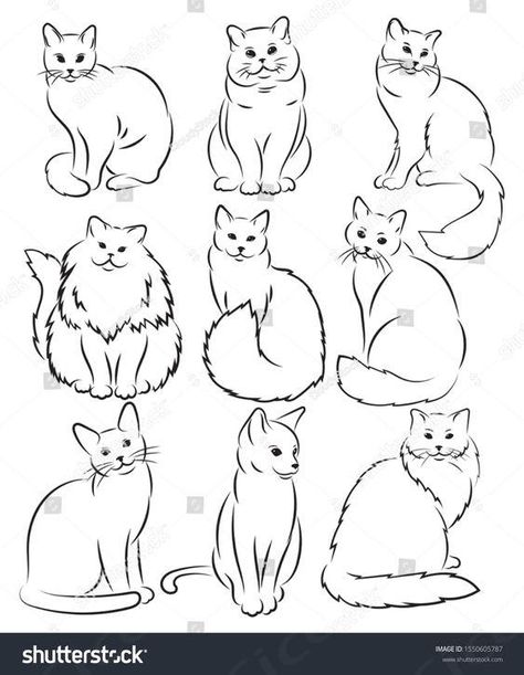 Find Cat Line Drawing stock images in HD and millions of other royalty-free stock photos, illustrations and vectors in the Shutterstock collection. Thousands of new, high-quality pictures added every day.
 ... daha fazla Fluffy Cat Silhouette Tattoo, Fluffy Cat Outline, Fluffy Cat Line Drawing, Cute Cat Outline Drawing, Cat Single Line Drawing, Cat Drawing Lineart, Cat Line Drawing Simple, Cat Line Drawing Tattoo, Vet Mural