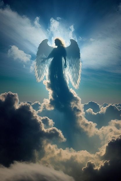 Foto Ángel en el cielo de las nubes. ia ... | Premium Photo #Freepik #photo #alas-blancas #alas-angel #angelical #mujer-rezando Heaven Images, Angelic Aesthetic, Angel Flying, Spiritual Photos, Real Angels, Heaven Art, Angel Images, Religious Pictures, Angel Warrior