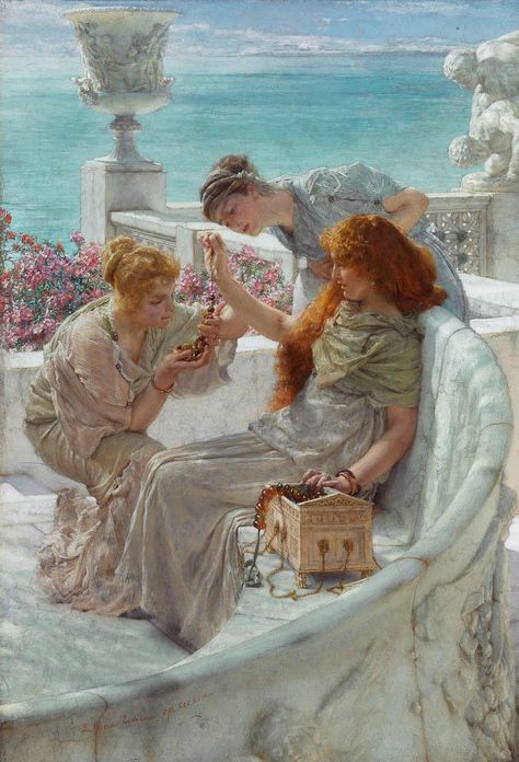 Fortune´s favourite, by Lawrence Alma-Tadema | 阿尔玛·塔德玛, 作品以豪华地描绘中世纪前古代世界而闻名，大理石画家。英国维多利亚时代的知名画家。 Lawrence Alma Tadema, Dutch Painters, Pre Raphaelite, European Art, Classical Art, Ancient Rome, Metropolitan Museum Of Art, Stretched Canvas Prints, Classic Art