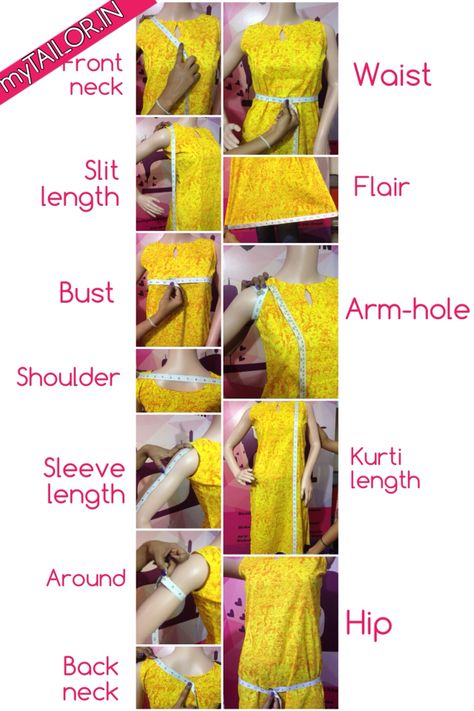 Dress Stitching Measurements, How To Take Measurements For Sewing, How To Take Body Measurements For Sewing, Mahram Chart For Women, Blouse Measurement Guide, How To Take Blouse Measurement, How To Take Body Measurements, Sewing Measurements Chart, Kurti Drafting Pattern