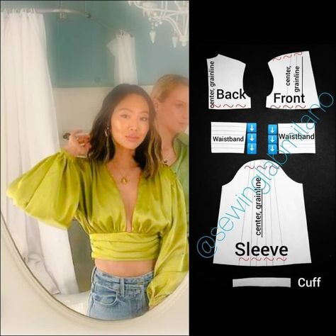 Basic Top Pattern, Pola Top, Sew Ins, Diy Clothes Design, Fashion Sewing Tutorials, Blouse Pattern Sewing, Sewing Design, Diy Sewing Clothes, Clothes Sewing Patterns