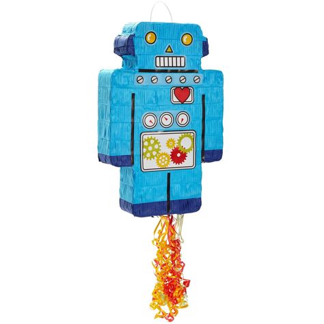 PRICES MAY VARY. Robot Birthday Party Supplies: This blue pull string pinata is designed to look like a robot and is the perfect addition to a kid’s birthday party, class function, and baby shower Good to Know: Cut through the small label on the robot's head and fill it with toys, candy, and confetti (sold separately); a plastic loop on top of its head makes it easy to hang Dimensions: Measuring 17 x 11 x 3 inches makes the pinata robot a great addition to your science party decorations; use it Science Birthday Party Decorations, Robot Party Favors, Science Party Decorations, Science Birthday Party, Robot Birthday Party, Science Birthday, Robot Party, Science Party, Boy Birthday Parties