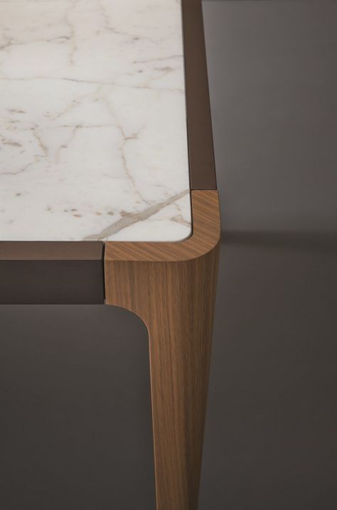 Solida by Natevo Dining Table Furniture, Marble Furniture, Прикроватные Тумбочки, Marble Wood, Wood Joinery, Elegant Furniture, Plywood Furniture, Household Furniture, Furniture Details