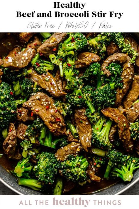 Cleanish Eating, Whole30 Easy, Healthy Beef And Broccoli, Steak And Broccoli, Beef Meatloaf, Healthy Beef Recipes, Healthy Beef, Beef And Broccoli, Broccoli Stir Fry