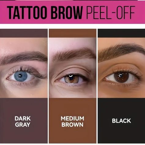 Tattoo Brow Peel Tint Eyebrow Stencils Tattoo Eyebrows - Temu Eyebrow Dye, Dye Eyebrows, Semi Permanent Eyebrows, Eyebrow Styles, Tinted Eyebrow Gel, Brow Tattoo, Eyebrow Tinting, Eyebrow Stencil, Waterproof Eyebrow