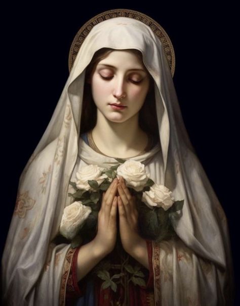 Medieval Virgin Mary, Painting Of Mary, Our Lady Of Sorrows Aesthetic, Holy Mary Drawing, Religious Imagery Aesthetic, Mother Mary Aesthetic, Virgen Mary Wallpaper, Virgin Mary Wallpaper Aesthetic, Catholic Art Paintings