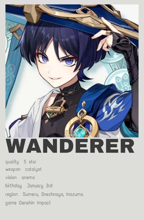 Wanderer scaramouche minimalist poster genshin impact character Genshin Poster Aesthetic, Genshin Impact Room Decor, Scaramouche Poster, Genshin Poster, Genshin Impact Poster, Character Info, Anime Diys, Posters On Wall Bedroom, Minimalist Posters