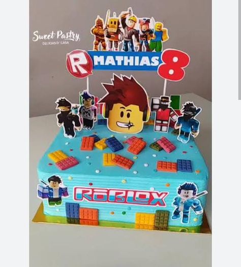 Roblox Birthday Party Ideas Cakes, Roblox Birthday Cake, Roblox Party, Roblox Cake, Roblox Birthday, Ideas Cumpleaños, Cakes For Boys, Birthday Cake Kids, 9th Birthday