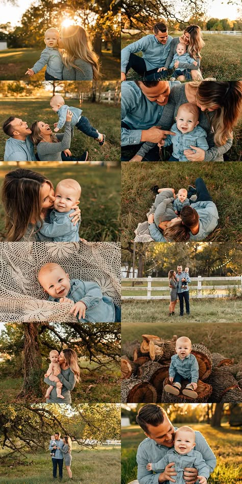 Fall Photoshoot Family, Baby Family Pictures, First Family Photos, Poses Summer, Cute Family Photos, Family Photos With Baby, Family Photoshoot Poses, Fall Family Portraits, Baby Fotografie