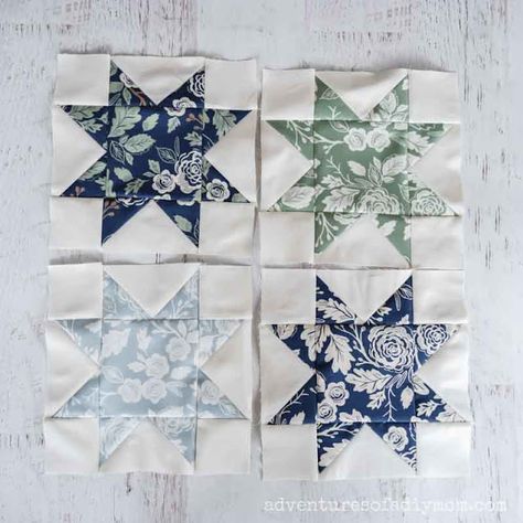 Sawtooth Star Quilt Block, Sawtooth Star Quilt, Baby Boy Quilt Patterns, Sawtooth Star, Girl Quilts Patterns, Boys Quilt Patterns, Diy Mom, Homemade Quilts, Quilted Table Runners Patterns