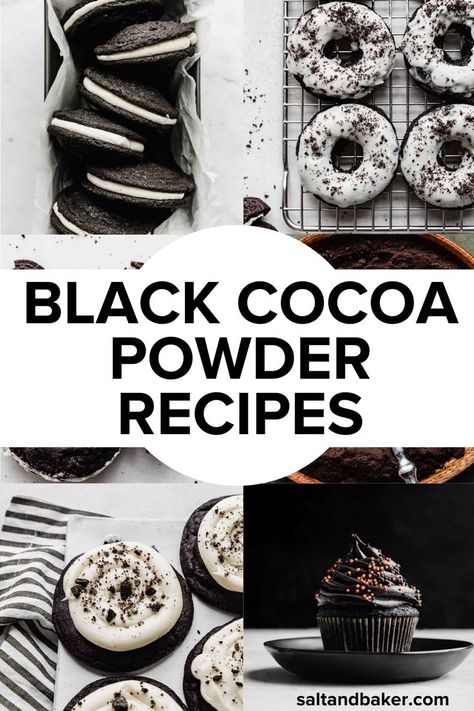 Strawberry Caramel, Black Cocoa Powder, Oreo Donuts, Homemade Oreo Cookies, Oreo Cake Pops, Cocoa Powder Brownies, Cocoa Powder Recipes, Homemade Oreos, Cocoa Powder Cookies