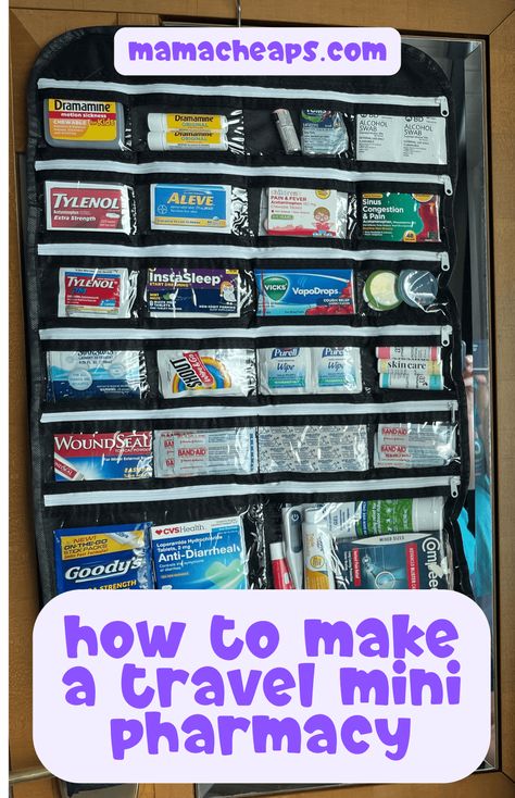 How to Make a Mini Vacation Pharmacy for Traveling Organisation, Hotel Organization Hacks, Mini Pharmacy, Travel Minis, Travel Medicine Kit, Packing Vacation, Diy Travel Hacks, Cruise Hacks, Travel Medicine