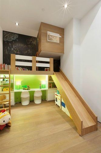 Kid-Friendly $4M Greenwich Village Loft Has Slide, Playhouse - Adventures in Interior Design - Curbed NY / Get started on liberating your interior design at Decoraid (decoraid.com) Circu Magical Furniture, Magical Furniture, Cool Kids Rooms, Cool Kids Bedrooms, Kids Bedroom Inspiration, Small Woodworking Projects, Kids Bunk Beds, Greenwich Village, Kids Interior