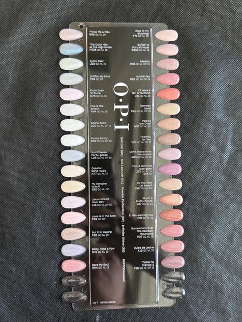 OPI Color Chart - Gel Color, Infinite Shine, Nail Lacquer, Powder Perfection | eBay Creamy Opi Colors, Dip N Duo Nail Colors Powder, Essie French Manicure Colors, Milky White Opi Colors, Don’t Bossa Nova Me Around Opi Color, Opi Gel Swatches, Opi Pink Gel Polish Shades, Nail Color For Dusty Blue Dress, Opi Pastel Colors