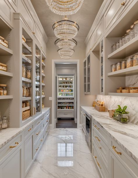 Functional Walk In Pantry, Mansion Pantry, Walk Through Butlers Pantry Ideas, Kitchen Pantry Design Walk In, Pantry With Barn Door, Ikea Pantry Ideas, Large Pantry Design, Prep Kitchen Pantry, Pantry Ideas Walk In