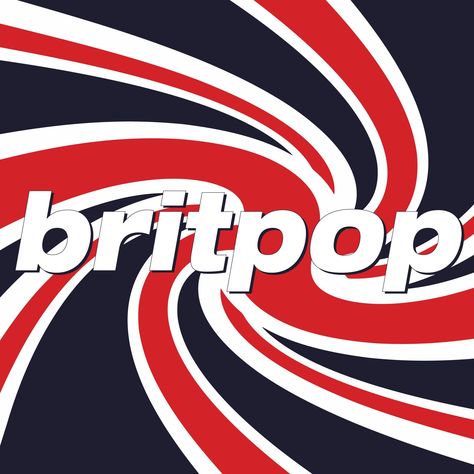 BritPop Sticker 2\" x 2\" inch square vinyl Brit Pop bumper sticker with a Britpop logo on a swirled union jack flag - Brit-Pop - #logo #logodesign #elegantlogo Brit Pop Poster, Brit Pop Aesthetic, Britpop Poster, Knocked Loose, Brit Pop, Uk Culture, 90s Indie, Jack Flag, Pop Stickers