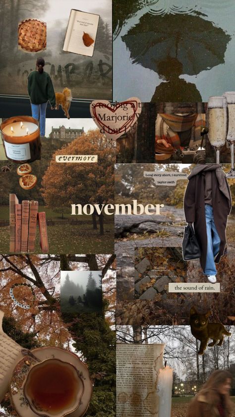 Rainy cosy november November Collage Wallpaper, November Collage, November Mood Board, November Mood, November Wallpaper, Autumn Instagram, Girl Wallpapers, Girly Wallpapers, Fall Mood Board