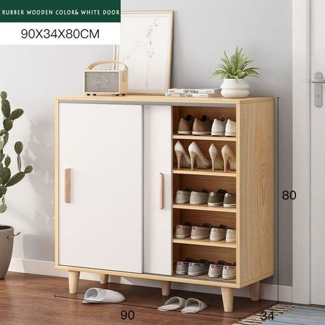 Sliding Door Shoe Cabinet, Shoes Entrance, Shoe Rack Cabinet Design, Cabinet Shoes, Shoe Rack For Small Spaces, Shoe Cabinet Design, Shoe Rack Cabinet, Porch Cabinet, Small Shoe Rack