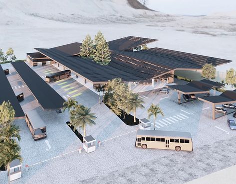 Bus terminal Project,Al-Galala City,Egypt on Behance Multimodal Transport Hub, Bus Terminal Design Architecture, Bus Terminal Floor Plan, Bus Parking Design Plan, Bus Terminal Design Concept, Bus Terminal Architecture, Terminal Plan, Bus Terminal Design, Bus Station Design