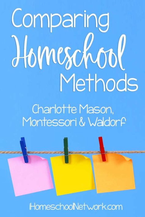 Wonder how different homeschooling methods compare? An experienced homeschooler and mother of three talks about these educational approaches and how to bring them to your children. Comparing Homeschooling Methods: Charlotte Mason, Montessori, and Waldorf by Jean Miller of Waldorf-Inspired Learning. #homeschoolmethods #waldorfinspiredlearning #homeschoolingmom Waldorf Method Education, Homeschool Philosophies, Waldorf Kindergarten Classroom, Waldorf Method, Homeschool Methods, Waldorf Learning, Homeschool Styles, Waldorf Homeschooling, Waldorf Kindergarten