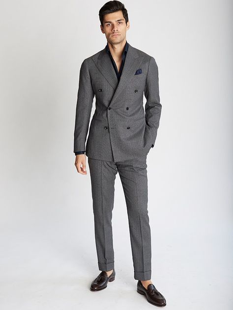 Meet the Japanese Brand Rethinking Italian Tailoring | GQ Japanese Suit, Double Breasted Suit Men, Ring Jacket, Black Suit Men, Classy Suits, Italian Suit, Dress Suits For Men, Designer Suits For Men, Fashion Suits For Men