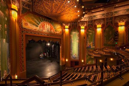 Art Deco Theater, Emerson College, Theatre Interior, Downtown Boston, Paramount Theater, Train Posters, Project Portfolio, Theatre Design, Art Deco Period