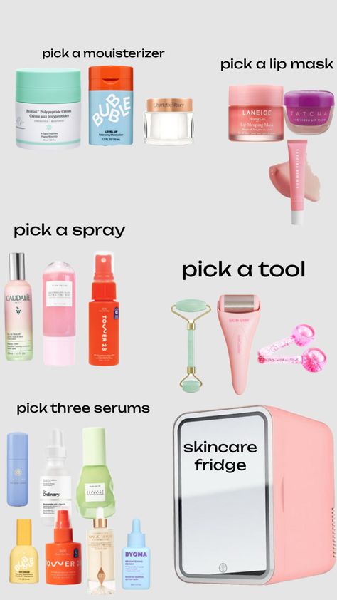 skincare fridge Skincare Fridge Aesthetic, Fridge Aesthetic, Skincare Fridge, Cute Birthday Ideas, Skin Care, Skin, Makeup, Beauty, Make Up