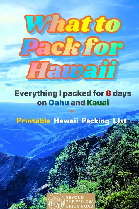 Hiking Routes, Pack For Hawaii, Hawaii Packing List, Hawaii Packing, Printable Packing List, Hawaiian Travel, World Of Wanderlust, Day List, Visit Hawaii