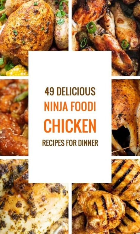 Ninja Foodie Chicken Thigh Recipes, Ninja Foodi Xl Pro Air Oven Recipes Whole Chicken, Ninja 6 In 1 Recipes, Chicken In Ninja Foodi Grill, Ninja Foodi Chicken Recipes, Whole Baked Chicken, Chicken Breast Oven, Chicken Dinner Ideas, Bone In Chicken Recipes