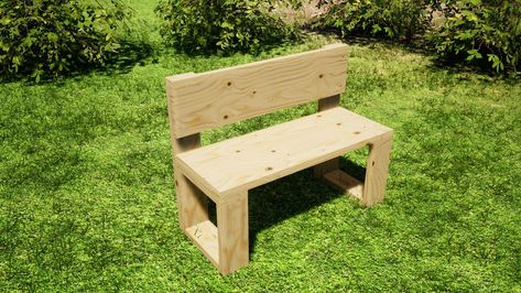 Small Outdoor Bench Plans / Garden Bench Plans / Patio Bench Plans / Outdoor Furniture Plans / Patio Furniture Plans / Garden Furniture Plans / Outdoor Bench with Backrest DIY / Garden Bench DIY / Patio Bench with Backrest DIY / Backyard Garden / Picnic Table Plans Hey there! Looking to add some nice outdoor seating to your outdoors? Look no further than our Outdoor Bench Plans DIY Garden Bench with Backrest 43" x 18". This great piece of furniture is the perfect touch for any garden, patio, or Bench With Backrest Diy, 2x12 Bench, Kids Bench Diy, Small Outdoor Bench, Diy Backyard Garden, Patio Furniture Plans, Garden Picnic Table, Diy Patio Bench, Diy Garden Bench