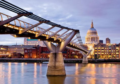 Your England Photos -- National Geographic Millennium Bridge London, Millenium Bridge, Manchester Cathedral, London Cathedral, Millennium Bridge, Pedestrian Bridge, London Photos, London United Kingdom, Beautiful Buildings