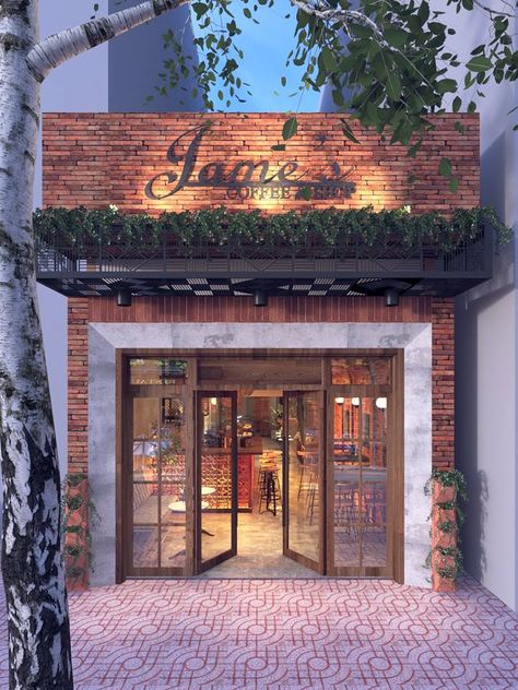 Exterior Restaurant, Arsitektur Art Deco, Cafe Exterior, Restaurant Exterior, Grocery Store Design, Storefront Design, Cafe Shop Design, Coffee Shops Interior, 카페 인테리어 디자인