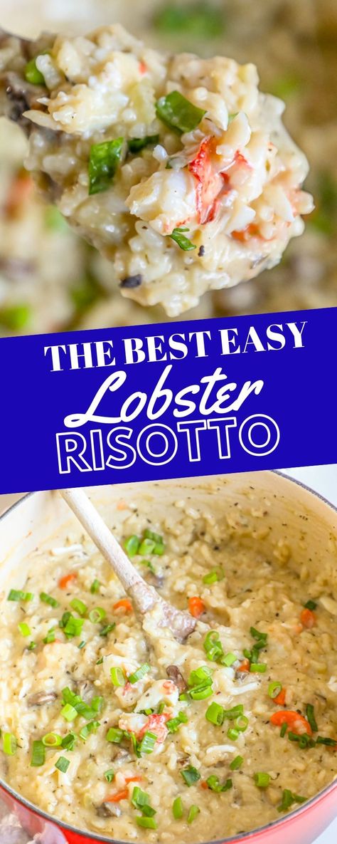 The Best Easy Lobster Risotto Recipe - main dishes #maindishes Lobster Risotto Recipe, Bacon Wrapped Scallops Recipe, Seafood Night, How To Make Lobster, Risotto Recipes Easy, Rice Risotto, Lobster Risotto, Risotto Dishes, Lobster Dishes