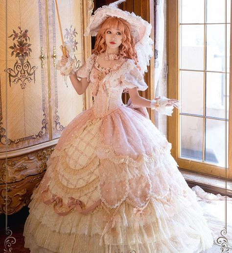 👑New Wish Hime Lolita Dress💕 👗🔎Dress search “HQ01” on glitzywonderland.com 🌎$459 Free Shipping To Worldwide✈️ 🛍️More… | Instagram Frilly Prom Dress, Princesses Dresses, Dream Daughter, Fashion Subcultures, Princess Vibe, Oc Things, Fun Dresses, Frilly Dress, Historical Dress