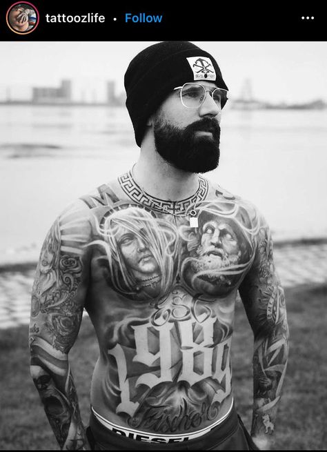 Men’s Chest Tattoos Ideas, Mens Full Stomach Tattoo, Belly Tattoos For Men, Men’s Stomach Tattoo Ideas, Mexican Stomach Tattoo, Stomach Tattoo Ideas For Men, Mens Belly Tattoo, Full Torso Tattoo Men, Realistic Chest Tattoo