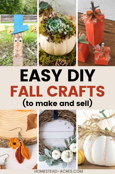 Looking to boost your earnings with fall craft fair ideas to make and sell? Check out these awesome homemade fall crafts that are perfect for craft day or selling. From charming fall pumpkin crafts to spooky spiders and cute scarecrows, there's something here for everyone. Elevate your craft game with beautiful fall wreaths and rustic fall wood crafts. These fall craft ideas for adults are perfect for tapping into the seasonal vibe. Ready to get started? Grab your pumpkins, and let's craft! Fall Homemade Gifts, Fall Nature Crafts For Adults, Things That Sell Well At Craft Shows, Fall Workshop Ideas, Group Fall Crafts For Women, Easy Fall Crafts To Sell, Fall Craft Ideas For Adults Easy Diy, Cheap Fall Crafts For Adults, Its Fall Yall Craft