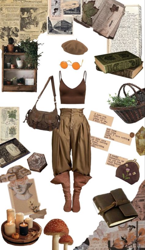 Explorer outfit for the Adventurer! 🍁 🎞 Follow me on Combyne app : Wildling 🌻🧡 #aesthetic #adventure #adventurecore #hobbitcore #goblincore #archaeology #aesthetics #explorer #exploreraesthetic #cottagecore #combyne Cabincore Aesthetic Fashion, Earth Clothing Aesthetic, Vintage Adventurer Aesthetic, Modern Adventurer Outfit, Willowcore Outfit, Hobbitcore Fashion Summer, Treasure Planet Aesthetic Outfit, Forest Adventure Outfit, Traveller Aesthetic Outfits