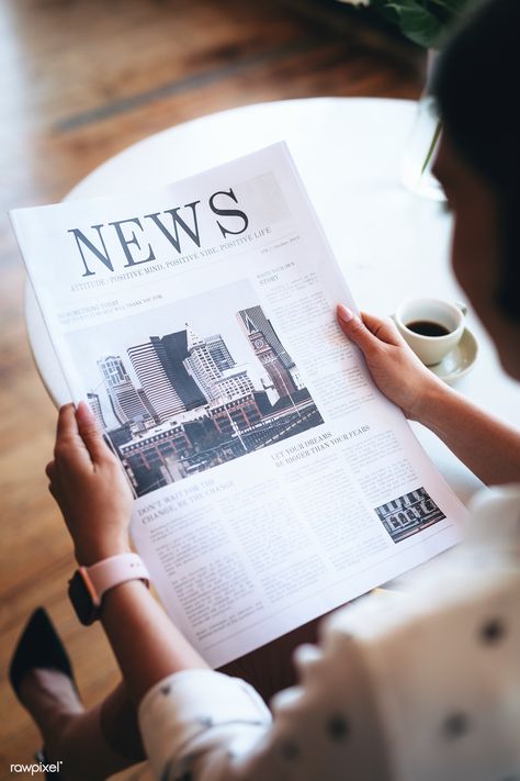 Woman reading a newspaper in a cafe | premium image by rawpixel.com / Felix #picture #photography #inspiration #photo #art #newspaper Newspaper Reading, Skincare Studio, Reading A Newspaper, Newspaper Photo, Reading Newspaper, People Reading, Coffee Reading, Marketing Concept, Daily Newspaper