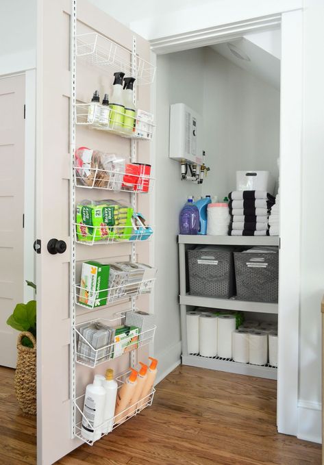 The Last Finished Duplex Spots You Haven't Seen | Young House Love Supply Closet Organization, Owners Closet, Supply Closet, Sleeping Nook, Utility Closet, Young House, Young House Love, Rental Decorating, Closet Rod