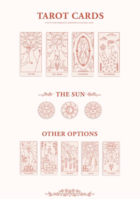 Tarot Cards - business cards backside design on Behance Tarot Business, All Tarot Cards, Business Card Designs, Tarot Major Arcana, Playing Cards Design, Tarot Card Meanings, Frame Card, Tarot Art, Book Design Layout