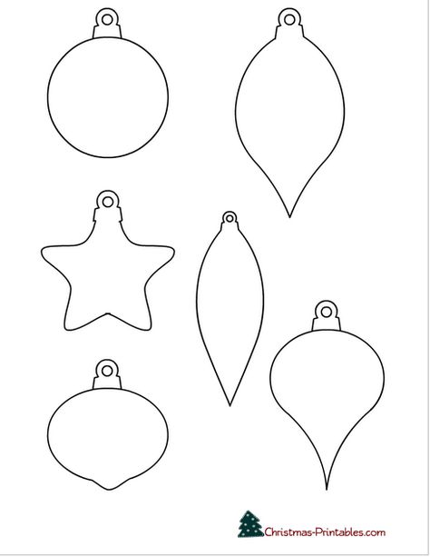 55 Free Printable Christmas Ornaments, Templates and Coloring Pages Christmas Crafts Templates, Christmas Ornament Templates Free Printable, Coloring Ornaments, Christmas Ornament Printables Free, Kids Christmas Coloring Pages Free Printable, Ornament Outline, Christmas Shape Templates Free Printable, Christmas Crafts For Kids Printable, Ornament Shapes Free Printable