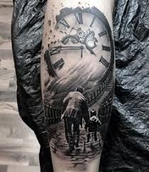 Grandfather Clock Tattoo, Grandfather Tattoo, Grandpa Tattoo, Father Son Tattoo, Nirvana Tattoo, Father Daughter Tattoos, Heaven Tattoos, Father Tattoos